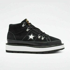 Converse One Star Boot Mid Women's Limited Shoe Fleece Lined Hi Black 566163C